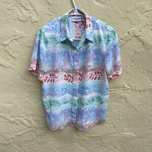Vintage women’s colorful button down shirt sz MP ALFRED DUNNER